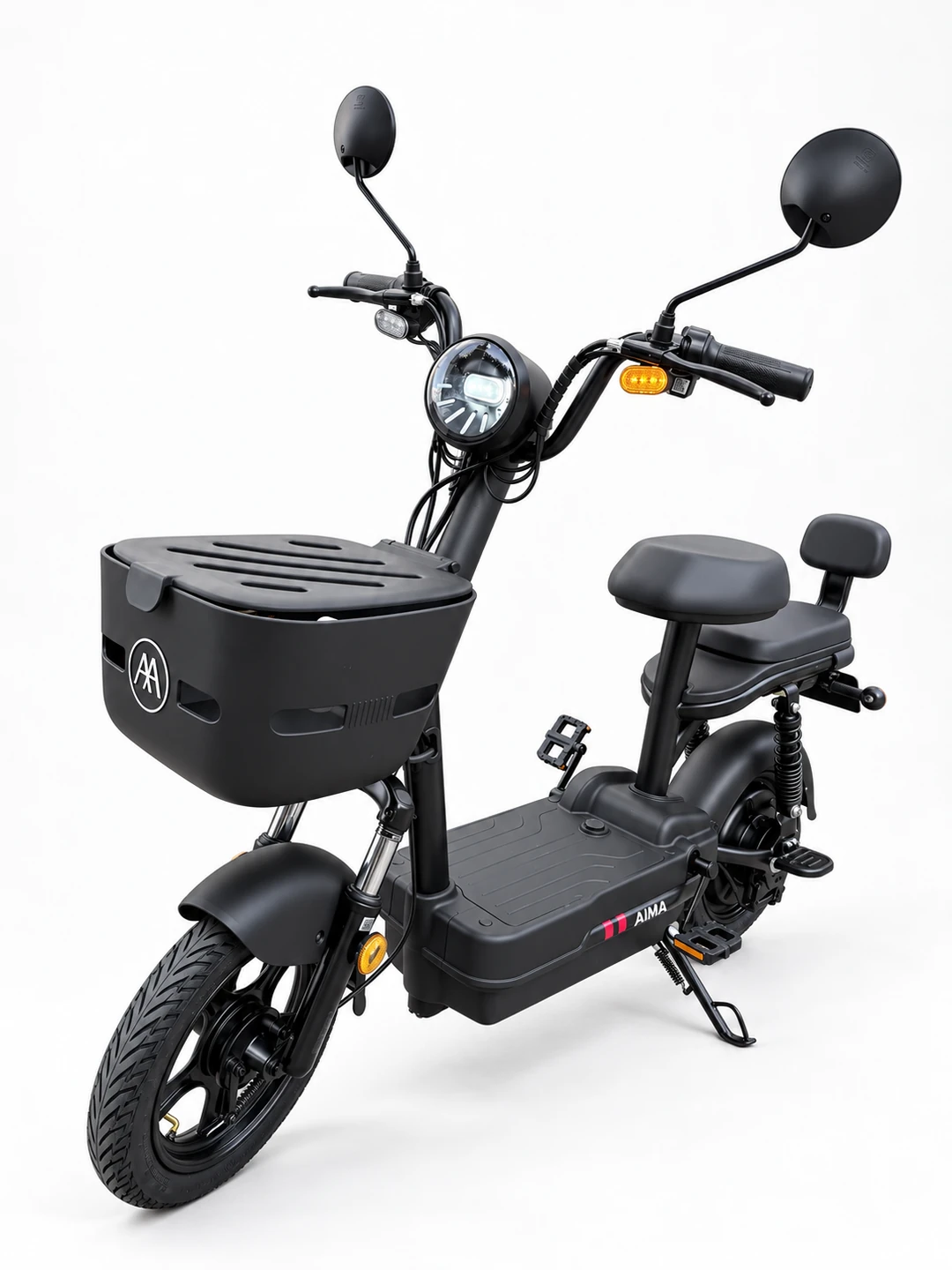 AIMA Mini Preta, vista em três quartos